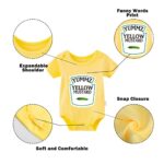 YSCULBUTOL Baby Bodysuit Ketchup Mustard Funny Baby Twins Outfits Baby Girl Twins Set(ShortKM S12M)