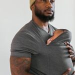 Lalabu Dad Shirt | Baby Carrier | Kangaroo Shirt | Babywearing | for Dads (Medium, Simple Gray)