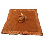 Yikes Twins Longhorn Lovey Blanket for Baby | Large 20″ x 20″ Baby Lovey for Girls or Boys | Cute Longhorn Security Blanket for Babies and Toddlers