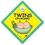 Twins On Board Car Sign, Peapod, Green Pea Pod, Decal, Bumper Sticker, Baby Car Sign, Maternity