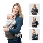 Abiie HUGGS 3-in-1 Baby Carrier with Hip Seat – Front Facing, Hip Hugger, Back Baby Carrier – Healthy Sitting (M) Position, 3 Mos.-Toddler – Buckle Type Closure – Approved by US Safety Standards