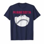 Vintage MPLS STP Minnesota Cityscape Baseball Retro Shirt