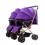 Twins and Twin Strollers- Tandem Double Pushchair from Birth- Reversible Seat Convertible to Carrycot- Lightweight with Convertible Bassinet Stroller- Extended Canopy/Large Storage Basket
