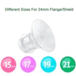 Flange Inserts 13/15/17/19/21mm Suitable for Medela,Spectra 24mm Shields/Flanges,Willow Cups.Compatible with S9/S10/S12 Wearable Breast Pump,Reduce Tunnel Down to Correct Size,5PCS