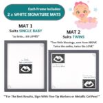 Baby Shower Guest Book Frame (Suits Single Or Twins) Sonogram Picture To Sign – Ultrasound Photo Alternative Pregnancy/Nursery Keepsake For Mom Be, CLASSIC GREY, 12”Wx14.5”H