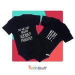 Twinstuff Best friends onesies for Twins Babies – for Newborn Born Identical and Fraternal Twins Boys and Girls. Set of Onesies for 0-3 Months