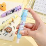 Dyceeyisi 5Pcs Cute Erasers for Kids Retractable Pencil Erasers for Pencils Kawaii Eraser Fun Erasers Back to School Supplies Kid Party Favors Gift, Suitable for Children Over 6 Years Old, Rubber