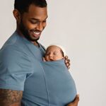Lalabu Dad Shirt Baby Carrier | The Original Dad Baby Carrier Shirt That Looks Like a Tee | Designed to Help New Dads Bond | Comfortable & Easy to Use Mens Baby Carrier | Brook, XL, Short Sleeve