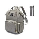 Diaper Bag Backpack,Mooedcoe Multi-Function Backpack Diaper Bags(Light Grey)