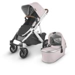 UPPAbaby Vista V2 Stroller – Alice (Dusty Pink/Silver/Saddle Leather) + Upper Adapters + RumbleSeat V2- Alice (Dusty Pink/Silver/Saddle Leather)