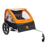 Retrospec Rover Kids Bicycle Trailer Single and Double Passenger Children’s Foldable Tow Behind Bike Trailer with 16″ Wheels, CPSC Approved Safety reflectors, and Rear Storage Compartment