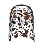 Car seat Covers for Babies, Cow Carseat Canopy Cover Nursing Cover for Boys Girls Baby