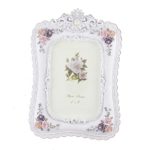 4×6 Inch Victorian Flower Decorated Crystal Family Picture Photo Frame for Tabletop (4×6)