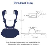 Baby Carrier, Baby Carrier with Hip Seat for 0-48 Month Baby, 15-in-1 Ways to Carry, All Seasons, Adjustable Size with Sunshade, Windproof & Storage Functions, for Breastfeeding, Infant & Toddler
