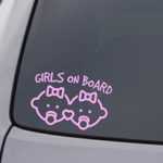 Babies on Board Car Stickers Girls Window Pink Decal Gift