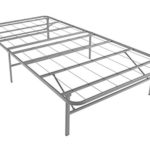 Glenwillow EZ-Fold Premium Platform Bed Base in Silver, Fits Twin Mattress, Foldable, Replaces Box Spring and Bed Frame, Room for Storage Underneath, No Tools Required