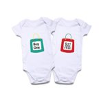 DEFAHN Funny Twins Baby Bodysuits Clothes Boys Girls Outfits for Newborn Infant