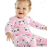 Simple Joys by Carter’s Baby Girls’ Fleece Footed Sleep and Play, Pack of 2, Pink Heather Panda/Hearts, 6-9 Months