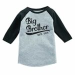 Gift for Big Brother 2020 Sibling Boys 3/4 Sleeve Raglan Toddler Shirt