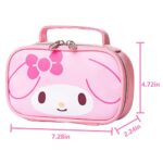 NGCJZF Kawaii My Melody Bag, My Melody Makeup Bag, Cute Cartoon Cosmetics Bag, Mini Travel Toiletry Bag, Waterproof Reusable Faux Leather My Melody Accessories for Women (Pink)