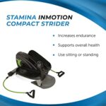Stamina InMotion Compact Strider with Cords – Seated Elliptical with Smart Workout App – Foot Pedal Exerciser for Home Workout – Up to 250 lbs Weight Capacity