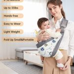 Mumgaroo Toddler Sling Baby Side Carrier, One Shoulder Baby Sling Ergonomically Adjustable Baby Sling Carrier Newborn to Toddler, Quick in & Out Toddler Carrier, One Size Fits All (Printing)