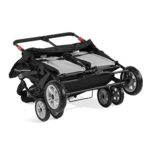 Gaggle by Foundations Compass 4 Seat Quad Stroller with Stroller Canopy, 5 Point Harness for Added Safety, Foot Brake, All Terrain Tubeless Wheels (Black)