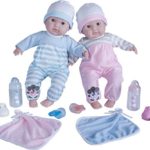 Berenguer Boutique 30050 TWINS-  15” Soft Body Baby Dolls – 12 Piece Gift Set with Open/Close Eyes- Perfect for Children 2+