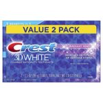 Crest 3D White Whitening Toothpaste, Radiant Mint, 3.5oz, Twin Pack