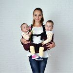 Malishastik Twin Baby Carrier Burgundy, Baby Twins, Twins Carrier, Baby Carrier Twins, Baby Carrier for Twins, Twin Carrier