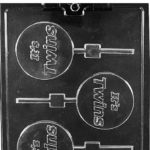 Cybrtrayd Life of the Party B058 It’s Twins Baby Chocolate Candy Mold in Sealed Protective Poly Bag Imprinted with Copyrighted Cybrtrayd Molding Instructions