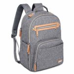Diaper Bag Backpack, Large Unisex Baby Bags with Insulated Pockets & Changing Pad, WELAVILA Multi-Function Waterproof Travel Back Pack Maternity Changing Bags, Gray