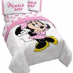 Disney Minnie Mouse XOXO 5 Piece Twin Bed Set – Includes Reversible Comforter & Sheet Set – Super Soft Fade Resistant Polyester (Official Disney Product)