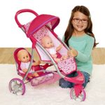Chicco 63956 Double Jogger Stroller for Baby Dolls, Small, Pink