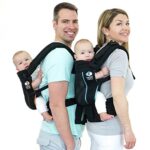 TwinGo Carrier – Air Model – Classic Black – Great for All Seasons – Breathable Mesh – Fully Adjustable Tandem or 2 Single Baby Carrier for Men, Woman, Twins and Babies 10-45 lbs