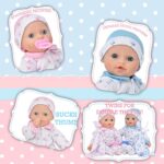 Soft Body Twin Baby Dolls for Toddlers in Gift Box, 12 Inch Baby Doll with Pacifier, Baby Girl Doll and Baby Boy Doll