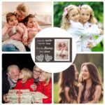 Twin Sister Keepsake Picture Frame – Gift for Twin Sisters Shower with The Words”Twice The Smiles, Twice The Love, Twice The Blessings from Above” 2 Heart Shaped 4 X 6 Frame with Black Text,Wood