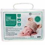 Ultra Soft Waterproof Crib Mattress Protector Pad From Bamboo Rayon Fiber by Margaux & May – Fitted Quilted Mattress Protector Pad for Your Crib. High Absorbency and Stain Protection Baby Cover