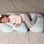 The TWIN Z PILLOW – Blue – 6 uses in 1 Twin Pillow ! Breastfeeding, Bottlefeeding, Tummy Time, Reflux, Support and Pregnancy Pillow! Contains no Foam!