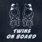 Baby Twins on Board Vinyl Car Decal (External Fitting)