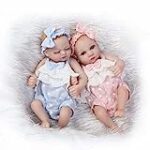 TERABITHIA Mini 10″ Realistic Reborn Baby Girls Dolls Silicone Full Body Newborn Twins Washable