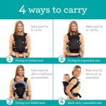 Infantino Flip 4-in-1 Carrier – Ergonomic for Newborns and Older Babies 8-32 lbs