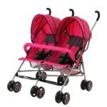 Dream On Me Double Twin Stroller, Pink