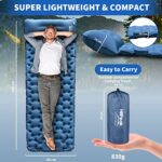 HiiPeak Sleeping Pad for Camping- Ultralight Inflatable Sleeping Mat with Built-in Foot Pump, Upgraded Durable Compact Camping Air Mattress for Camping, Backpacking, Hiking