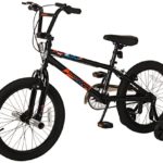 Mongoose Switch Boy’s Freestyle BMX Bike with Training Wheels, 18-Inch Wheels, Black