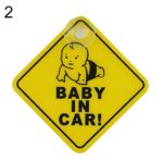 ZBmiluddeer Baby on Board Car Warning Safety Suction Cup Sticker Waterproof Notice Board XP02