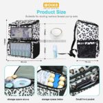 Wolka Breast Pump Bag with Dual Insulated Compartments & Removable Divider,Breast Milk Cooler Travel Bacpak with 50 cans Capacity,Fit Most Breast Pumps Like Medela, Spectra S1,S1, Evenflo