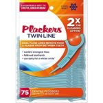 PLACKERS Twin-Line Dental Flossers, Cool Mint 75 each (Pack of 11)