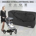 TORIBIO Stroller Travel Bag for Standard and Double Strollers, Dual Strollers Buggy Bag for Airplane with Detachable Padded Shoulder Straps, Portable and Protective