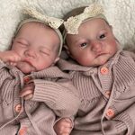 Zero Pam Reborn Twins Baby Dolls 19 Inch Realistic Newborn Baby Doll That Look Real Looking Babies Soft Silicone Baby Dolls for Girls Toys